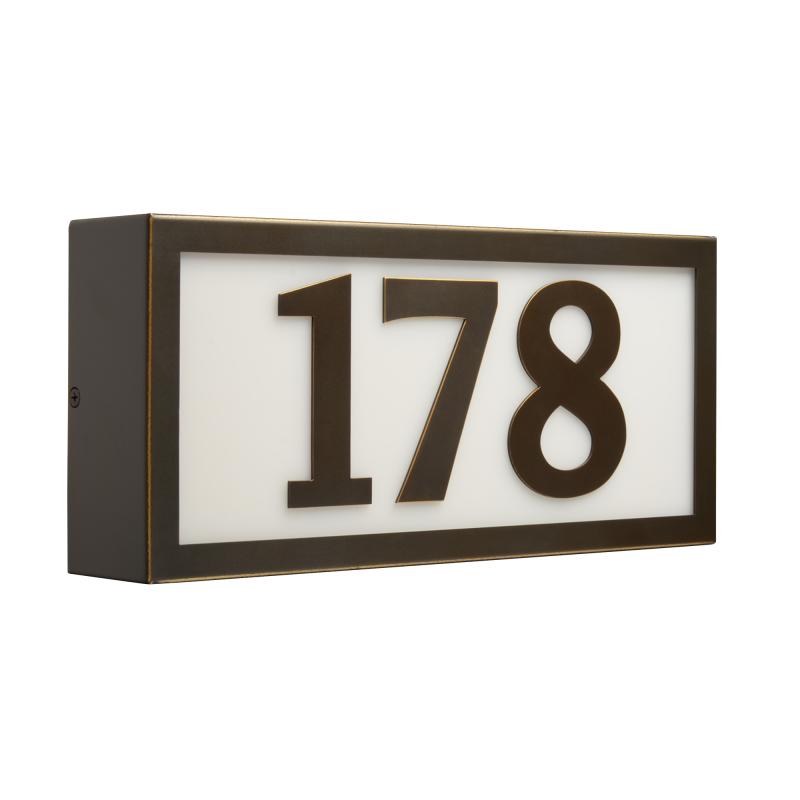 AF-L50B Lexington Illuminated Address Plaque - 1 to 3 Numbers - Oak Park Home & Hardware