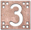 Bronze-Copper Craftsman House Number Tile 3 - Oak Park Home & Hardware