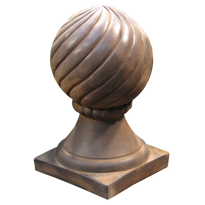 Spiral Ball Cast Stone Finial - Oak Park Home & Hardware