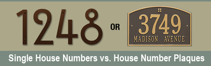 Selecting House Numbers or a House Number Plaque