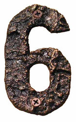 Cast Bronze Numbers in Rustic Style