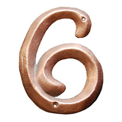Cast Copper in Revival Style Numbers