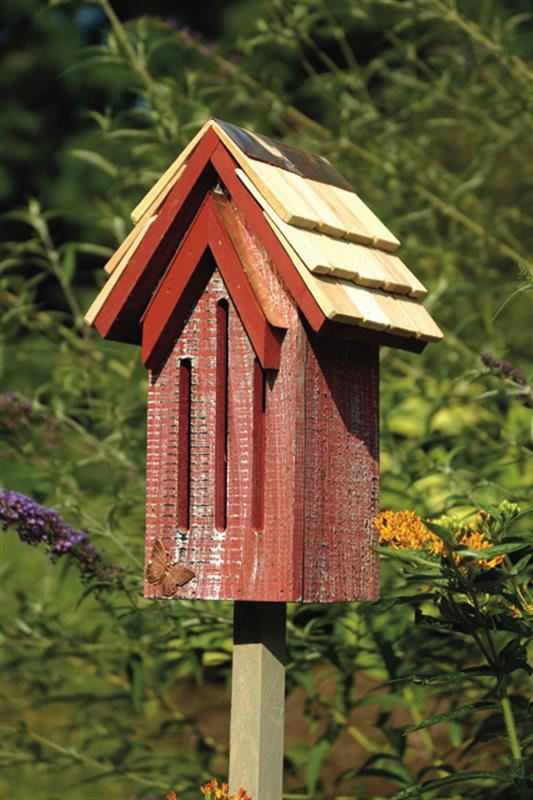 Mademoiselle Butterfly House - Red Whitewash - Oak Park Home & Hardware