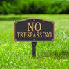 01424 No Trespassing Statement Plaque - Wall or Lawn Mount - Oak Park Home & Hardware