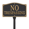 01424 No Trespassing Statement Plaque - Wall or Lawn Mount - Oak Park Home & Hardware