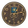 01831 FB Blue Dard Hunter Rose 12 Inch Indoor Outdoor Wall Clock - Oak Park Home & Hardware