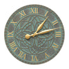 02167 Artisan 16 Inch Indoor Outdoor Wall Clock - Bronze Verdigris - Oak Park Home & Hardware