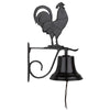03993 Bell with Rooster Ornament - Black - Oak Park Home & Hardware
