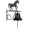 04007 Bell with Horse Ornament - Black - Oak Park Home & Hardware