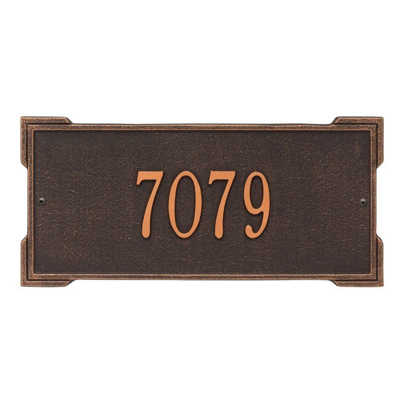 1021 Roanoke Standard Wall Address Plaque - 1 Line - Oak Park Home & Hardware