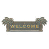 10401 Palm Tree Welcome Plaque - Bronze Verdigris - Oak Park Home & Hardware