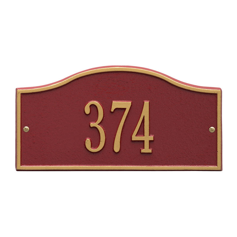 1052 Rolling Hills Mini Wall Address Plaque - 1 Line - Oak Park Home & Hardware