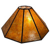 Decagon 10 Point 21 Inch Dark Amber Mica Lamp Shade - Oak Park Home & Hardware