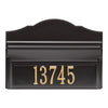 11252 Cast Aluminum Colonial Mailbox - Black/Gold - With House Numbers - Oak Park Home & Hardware