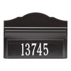 11254 Cast Aluminum Colonial Mailbox - Black/White - With House Numbers - Oak Park Home & Hardware