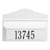 11257 Cast Aluminum Colonial Mailbox - White/Black - With House Numbers - Oak Park Home & Hardware