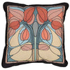 1192-T Art Nouveau Floral Window - Terracotta - Oak Park Home & Hardware