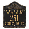 1262 Welcome To The Beach Standard Wall Address Plaque - 2 Line - Oak Park Home & Hardware