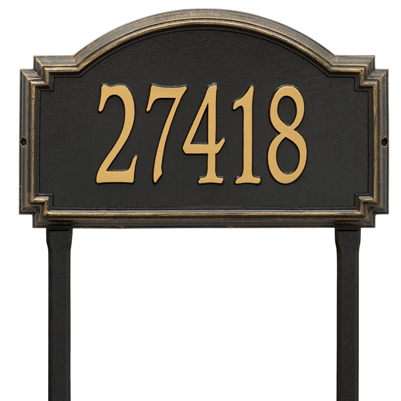 1296 Williamsburg Estate Lawn Address Plaque - 1 Line - Oak Park Home & Hardware