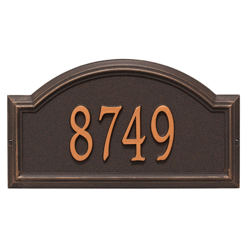 1304 Providence Arch Standard Wall Address Plaque - 1 Line - Oak Park Home & Hardware