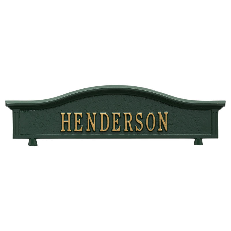 1416GG Personalized Two Sided Topper - Green/Gold - Oak Park Home & Hardware