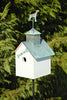 142B Sleepy Hollow - Big Dog Bird House - White - Verdi Copper Roof - Oak Park Home & Hardware