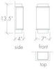 14321-SQ-CR-OA-04 Clarus Wall Sconce - Squares Perf - Oak Park Home & Hardware