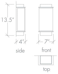 14321-SQ-CR-OA-10 Clarus Wall Sconce - Squares Perf - Oak Park Home & Hardware