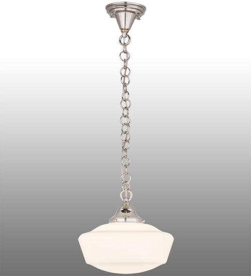 159657 12 Inch Wide Revival Schoolhouse Pendant with Traditional Globe - Oak Park Home & Hardware