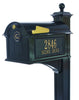 16236 Balmoral Mailbox Side Plaques - Monogram and Post Package - Black/Gold - Oak Park Home & Hardware