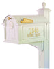 16239 Balmoral Mailbox Side Plaques - Monogram and Post Package - White - Oak Park Home & Hardware