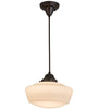 163499 12 inch Wide Revival Schoolhouse with Traditional Globe Pendant - Oak Park Home & Hardware