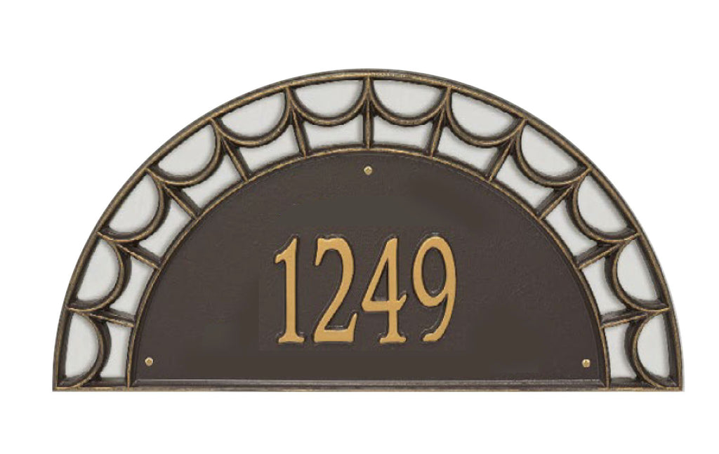 1789 Federal Light Extra Grande Address Plaque - 1 Line - Oak Park Home & Hardware