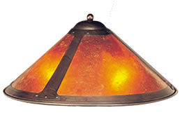 17 Inch Mica and Copper Lamp Shade with Finial - Oak Park Home & Hardware