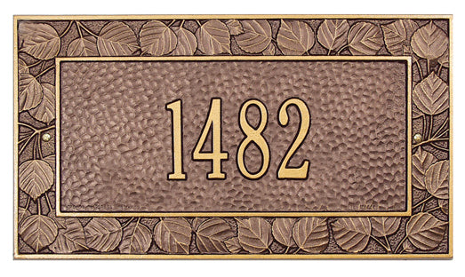 1850 Aspen Standard Wall Address Plaque - 1 Line - Oak Park Home & Hardware