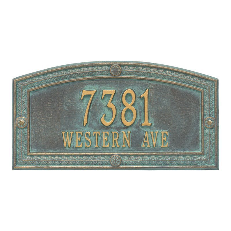 1873 Hamilton Standard Wall Address Plaque - 2 Line - Oak Park Home & Hardware