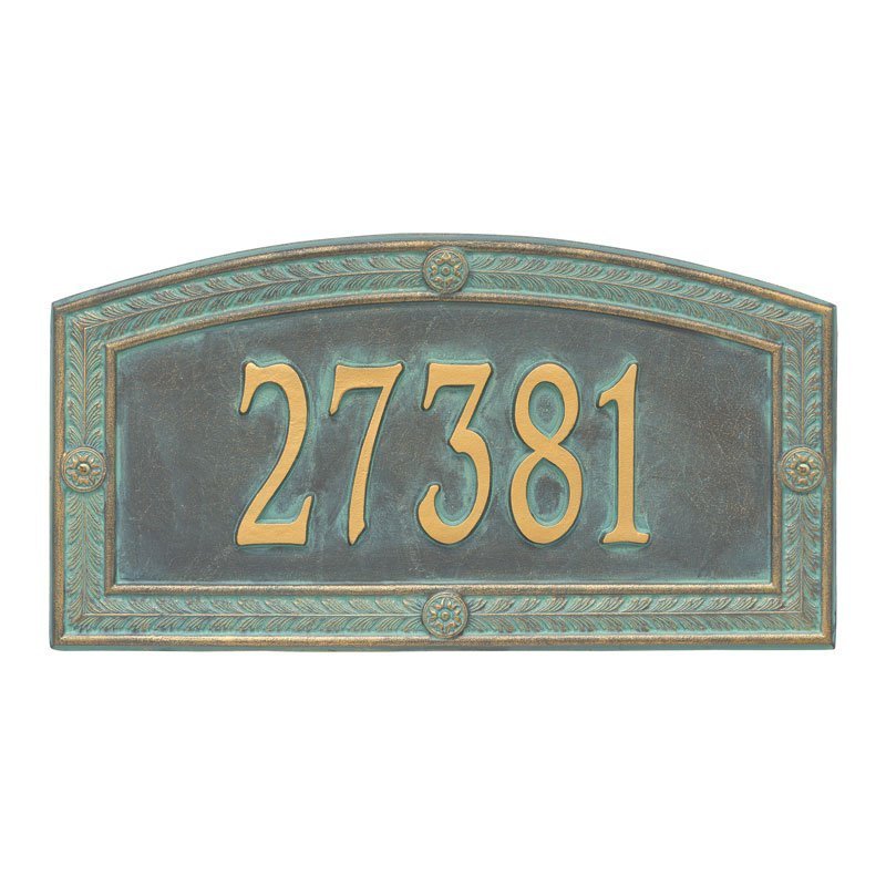 1876 Hamilton Plaque Estate Wall Address Plaque - 1 Line - Oak Park Home & Hardware