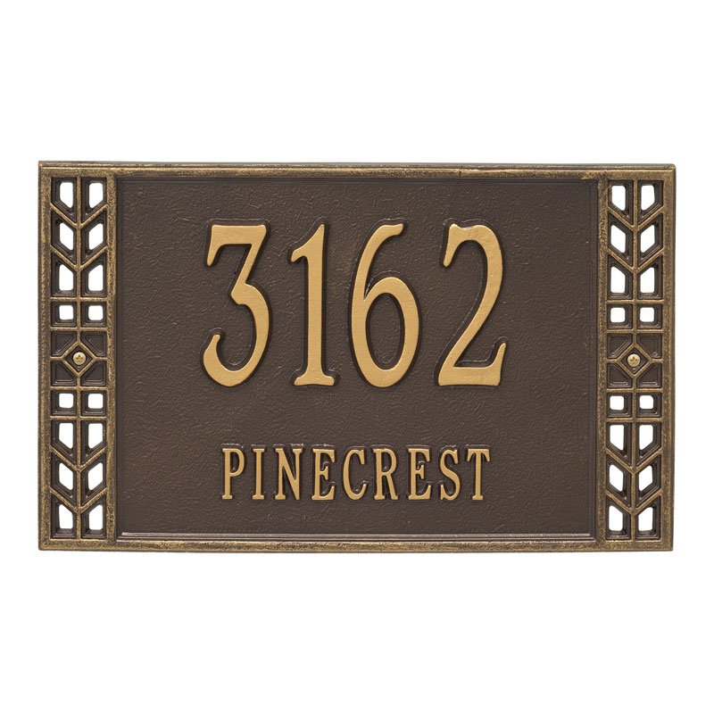 1892 Boston Standard Wall Address Plaque - 2 Line - Oak Park Home & Hardware