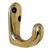 Small Brass Hook - Polished Brass - Oak Park Home & Hardware