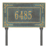 1907 Key Corner Standard Lawn Address Plaque - 1 Line - Oak Park Home & Hardware