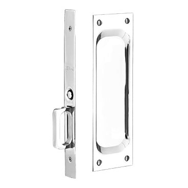 2106 Emtek Brass Pocket Door Mortise Lock - Dummy - Oak Park Home & Hardware