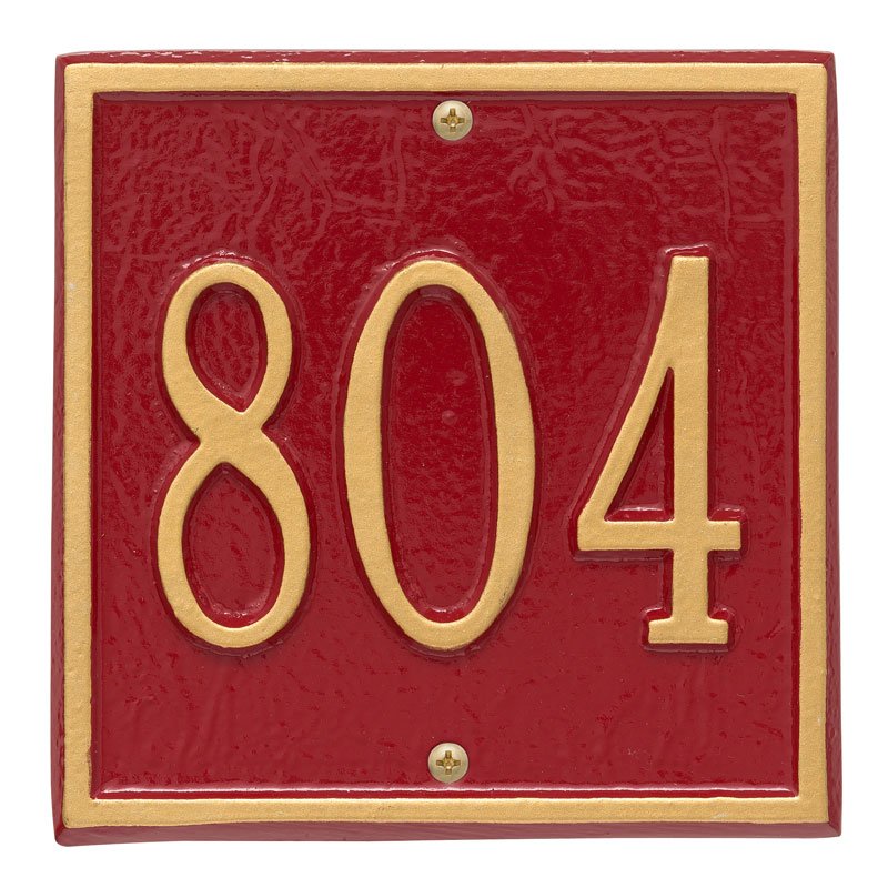 2109 Square Petite Wall Address Plaque - 1 Line - Oak Park Home & Hardware