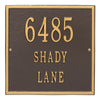 2112 Square Standard Wall Address Plaque - 3 Line - Oak Park Home & Hardware