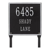2115 Square Standard Lawn Address Plaque - 3 Line - Oak Park Home & Hardware