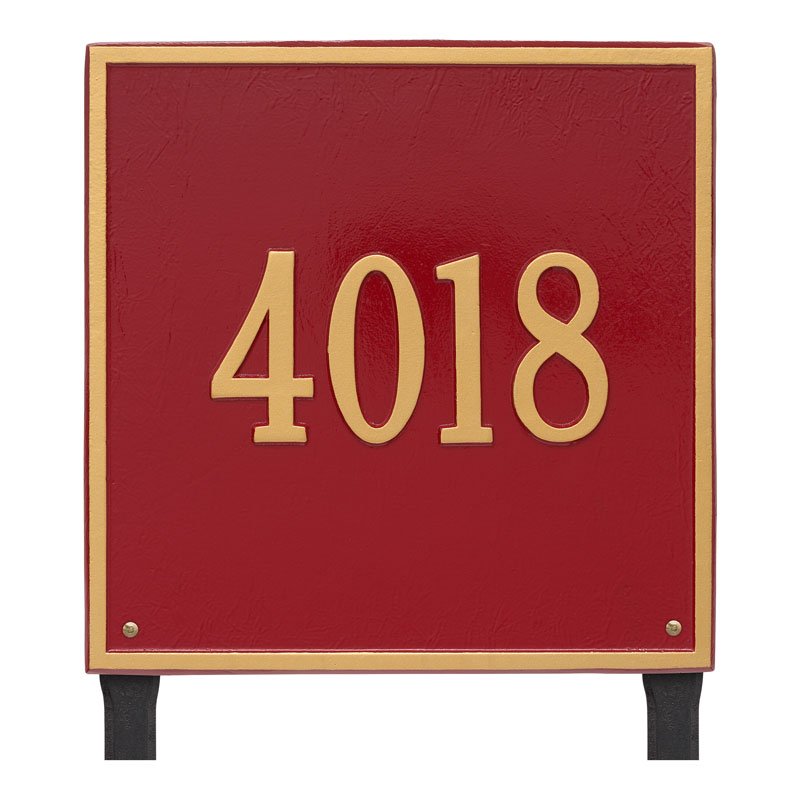 2119 Square Estate Lawn Address Plaque - 1 Line - Oak Park Home & Hardware