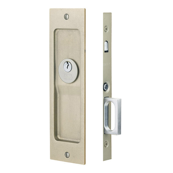 2123 Rustic Modern Pocket Door Mortise Lock - Keyed - Oak Park Home & Hardware