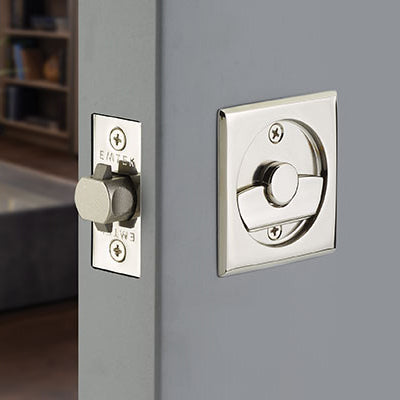 2135 Square Pocket Door Tubular Lock - Privacy - Oak Park Home & Hardware