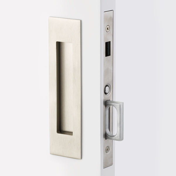 2154 Narrow Trim Rectangular Pocket Door Mortise Lock - Passage - Oak Park Home & Hardware