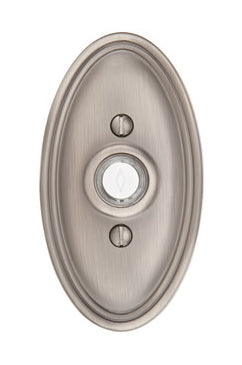 Emtek 2402 Brass Oval Doorbell - Oak Park Home & Hardware