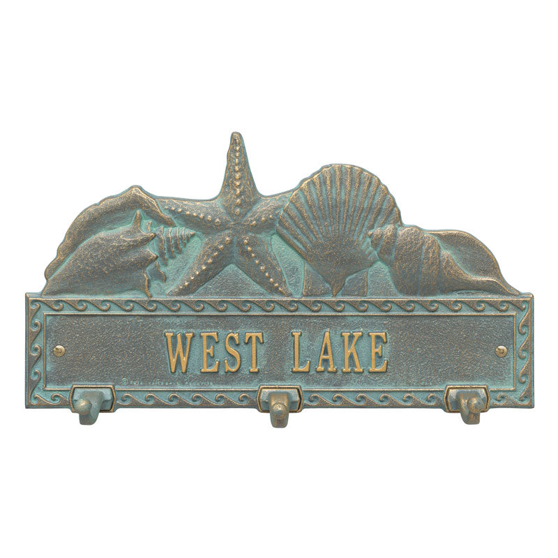 2443BV Personalized Sea Shell Hook Plaque - Oak Park Home & Hardware
